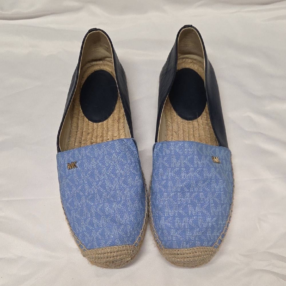 MICHAEL Michael Kors Blue and Tan Espadrilles